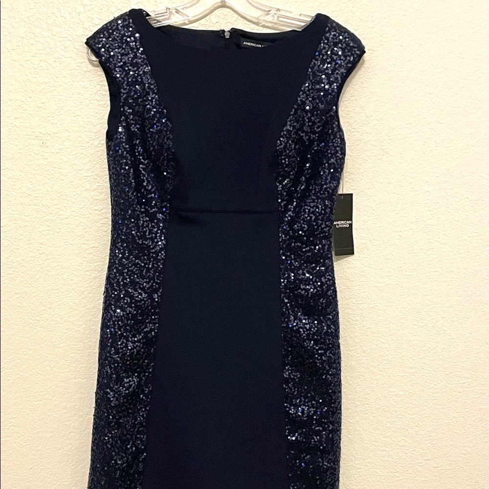 Navy Blue sequin dress